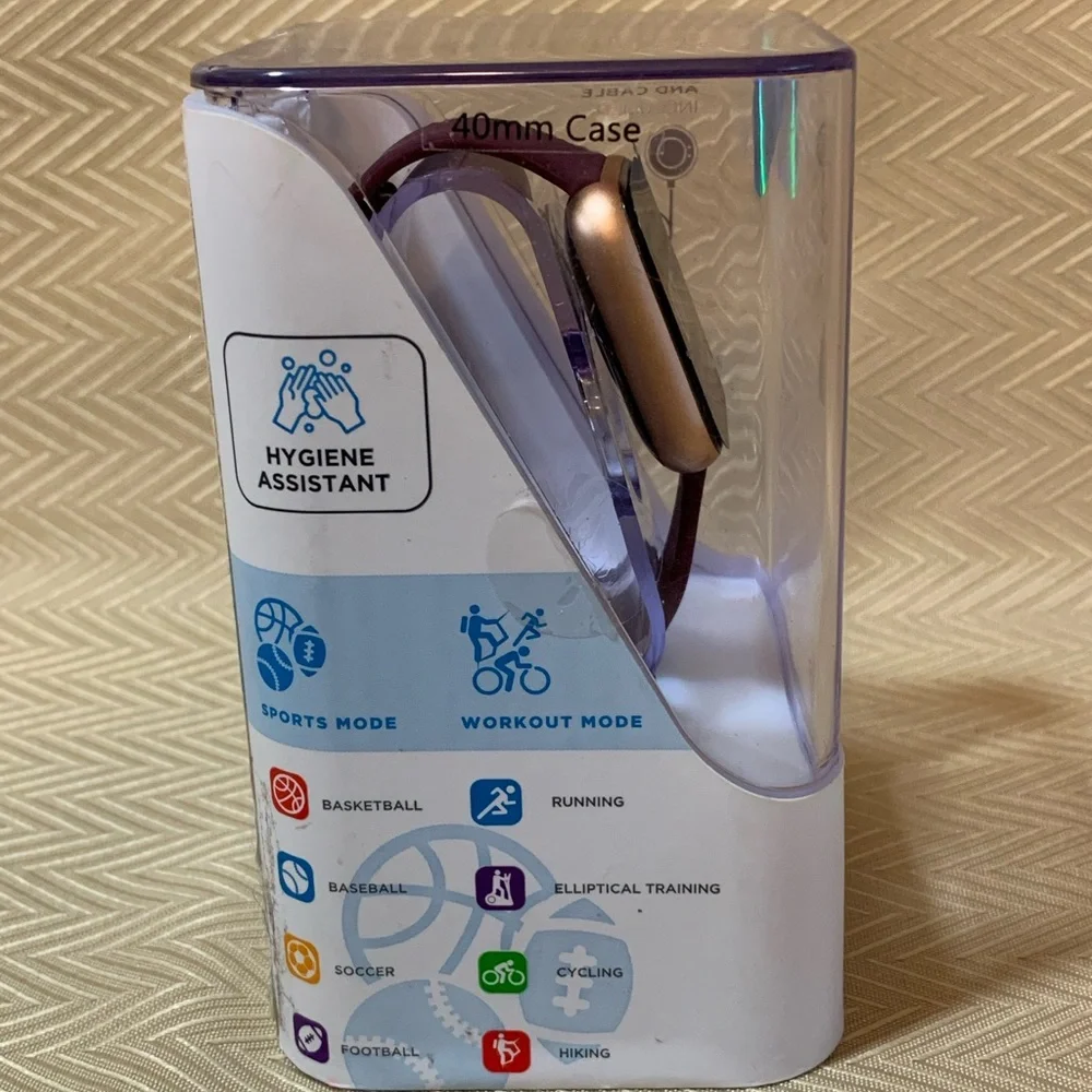 iTouch Air 3 Smartwatch —Fitness Tracker -Burgandy strap